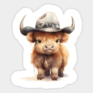 American Bison Wearing a Cowboy Hat Sticker